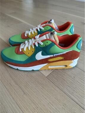 NIKE AIR MAX 90 SE ROMA GREEN/SAIL-ORANGE Men’s 13 BNIB